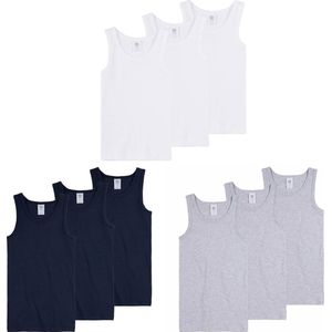 Sanetta - Onderhemd Set van 3 - Jongens - Katoen - Biologisch