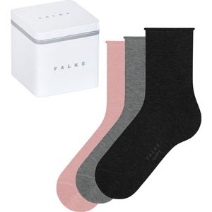 FALKE Happy Box 3-Pack cadeau geschenkset katoen multipack sokken vrouwen veelkleurig - Maat 39-42
