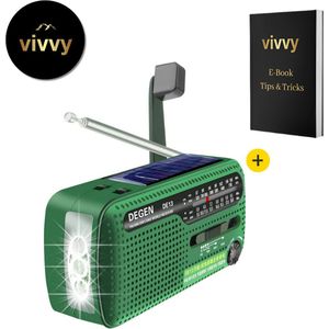 Opwindbare Radio - Wind Up Radio - 3 In 1 - Noodradio Met Solar - Dynamo Radio Met Zaklamp