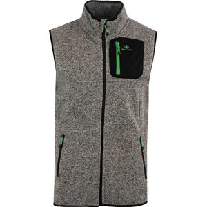 Athl. dpt zeno herenvest - zwart melange, sportief & warm