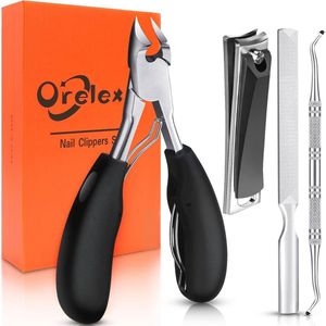 Voetnageltangset voor Dikke Teennagels - Roestvrij Staal, Professionele Pedicure Tools, 4 Stuks