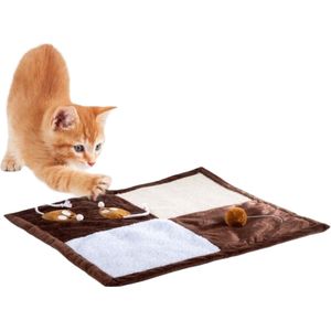Speel- en krabmat voor katten 56 x 47 cm – Krab- en speelmat kat huisdier accessoire
