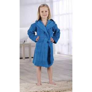 Kinderbadjas met Capuchon Uni Pure 12 Jaar Turquoise col 2334