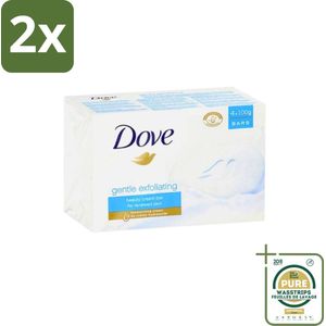 Dove - Zeep - Gentle Exfoliating - Verfrissend - 4 x 100 g - Voordeelverpakking - 2 stuks - Dove Beauty Bar - Exfoliërende zeep