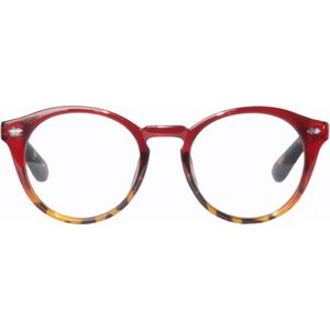 Noci Eyewear QCR340 Jamie Leesbril +2.00 - Helder rood, Tortoise