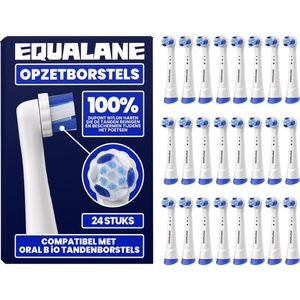 EQUALANE - Opzetborstels geschikt voor Oral B iO tandenborstels - Wit - 24 Stuks