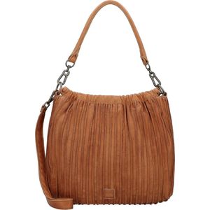 FREDsBRUDER Leren Schoudertas Schoudertas Say Hello Midi Hobo Bag Dark Caramel Terracotta