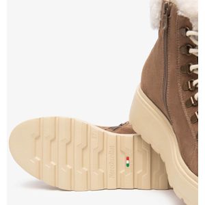 Nero Giardini - Veterlaarsjes - Bruin - Leer - Met Plateau