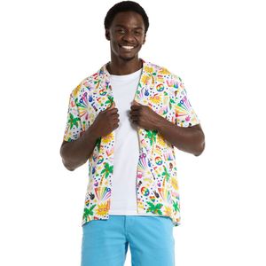 OppoSuits Tropic Pride Hawaiian - Heren Blouse - Mannen Shirt - Korte Mouwen - Zomer Outfit - Maat L