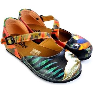 GOBY - Birds - Sandalen - Schoenen - Hoge kwaliteit - Handmade - Meisjesprint - Maat 40