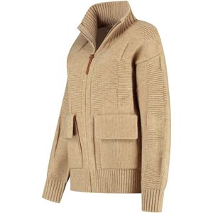 MGO - Tamar - Outdoorvest - Zand - Grof Gebreid