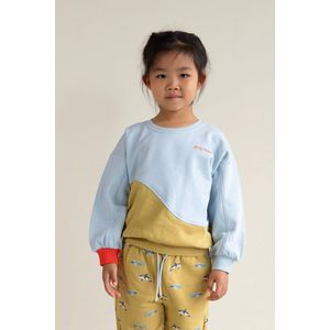 Sticky Lemon - sweater - colourblocking - zissou blue + reed green