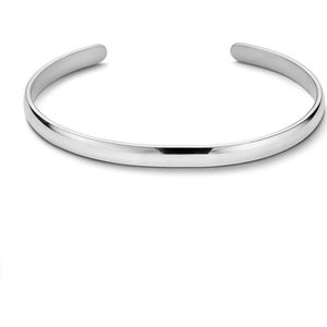 Twice As Nice Armband in edelstaal, open bangle 5 mm 19 cm