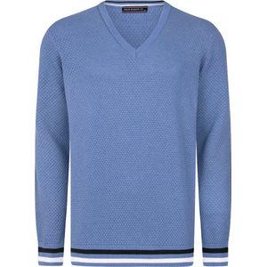 Felix Hardy - V-hals Trui - Indigo - 100% Katoen - Heren