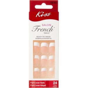 KISS Kunstnagels - Acrylnagels - Waterdicht - Vlekvrij - Geen droogtijd - Salon French Nails - Perfect Selfie