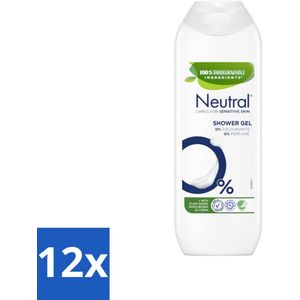 12 x Neutral - Douchegel - Gevoelige huid - Parfumvrij - 250 ml - Douchegel - Parfumvrije Douchegel - Gevoelige Huid - Douchegel Voor Gevoelige Huid - Biologisch Afbreekbare Douchegel