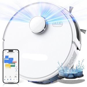 Robotstofzuiger - Dweilrobot - Dweilfunctie - 5000Pa - Slimme Navigatie - 3-in-1 - App Bediening - HEPA Filter - Auto-Opladen - Zwart