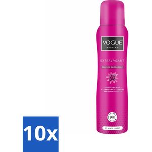 Vogue Women - Extravagant - Parfum Deodorant - 150 ml - Bulkverpakking - 10 stuks