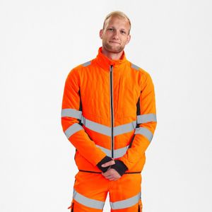 Engel Safety - 1159-158 - Gewatteerde Jack - Hi-vis Orange / Anthracite Grey