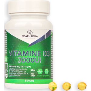 Neapharma - Vitamine D3 - Capsules - 3000 IU - 120 Stuks