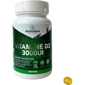 D3 Vitamine Neapharma - 3000UI formule - 120 drops - voor 4 maand - Vegan