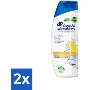 Head & Shoulders - Anti-Roos Shampoo - Citrus Fresh - Vet Haar - 285ml - Voordeelverpakking - 2 stuks