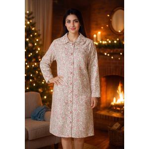 Nachthemd - Slaapkleed - Blauw/Rood/Zwart - sluiting vooraan - 2 Zijzakken - Maat XL - Het Ideale Slaapkleed voor gebruik in Ziekenhuizen en Zorginstellingen