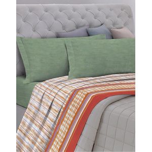 Beddengoedset - 100% katoen - oranje - 1 stuk