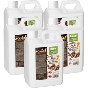 KieselGreen 25 Liter Bio-Ethanol met Koffie Aroma - Bioethanol 96.6%, Veilig voor Sfeerhaarden en Tafelhaarden, Milieuvriendelijk - Premium Kwaliteit Ethanol voor Binnen en Buiten