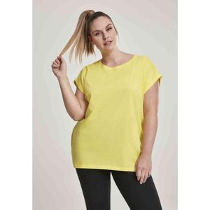 Urban Classics - Extended shoulder Dames T-shirt - 3XL - Geel