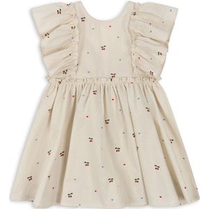 Konges Sløjd Evia jurk met strik - Cherry Coeur - Maat 7-8 jaar