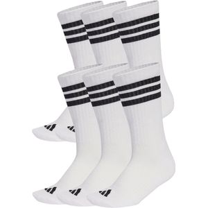 adidas Performance 3-Stripes Essentials Cushioned Crew Socks 6 Paar Pack - Unisex - Wit