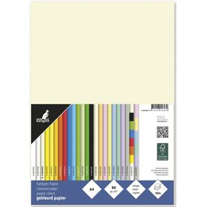 Kangaro papier - formaat A4 - 80grams - ivoorwit - pak 100 vel - K-0041F023