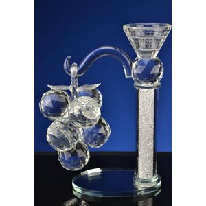 Waxine/kaars kandelaar helder kristal