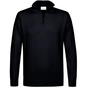 Profuomo - PPWJ30019E - Pullover - Donker Blauw - Half Zip