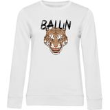 Ballin Est. 2013 - Dames Sweaters Tiger Sweater - Wit - Maat XXL