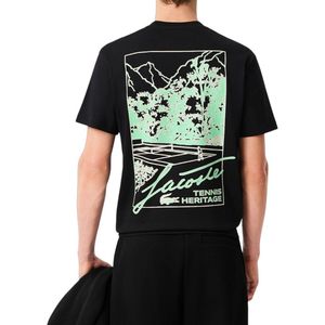 LACOSTE - T-shirt - Zwart - Korte Mouwen - Katoen