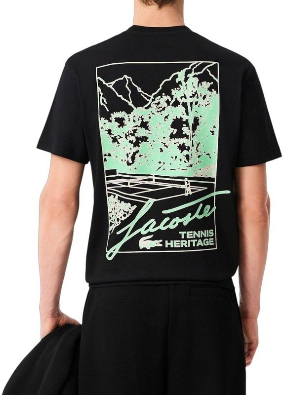 LACOSTE - T-shirt - Zwart - Korte Mouwen - Katoen