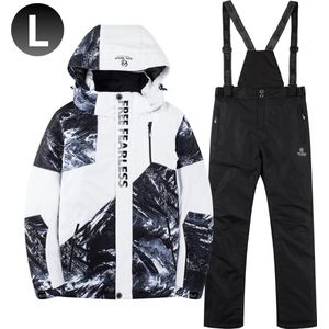 Livano Skipak - SkiBroek - Skijas - Ski Suit - Wintersport - Heren - 2-Delig - Wit - Maat XL