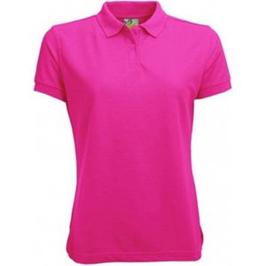 Dames poloshirt fuchsia roze 36 (S)