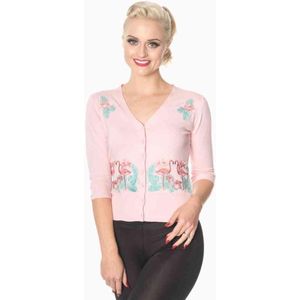 Dancing Days - Face To Face Cardigan - XL - Roze