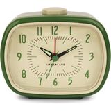 Kikkerland Retro Wekker - Classic Alarm Clock - Vintage - Slaapkamer accessoire - Groen