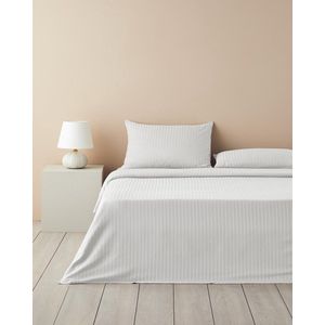 English Home dekbedovertrekset - Crystal - Viscose - King Size - Incl. 2 Kussenslopen - Incl. Hoeslaken 180x200 - 240x220 cm – Wit