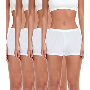 Boyshort voor dames - Slipje met 100% katoen en comfortabele pasvorm, 4 stuks
