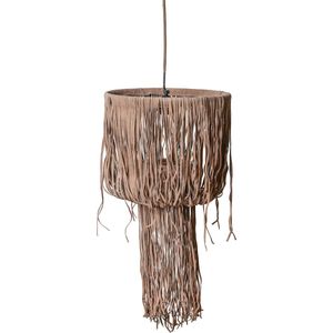 PTMD Renzo beige plafondlamp maat in cm: 50 x 50 x 80 - Bruin