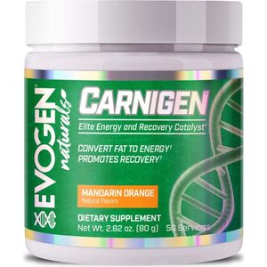 Evogen Nutrition - Carnigen Naturals Mandarin Orange 50 porties - Health & Wellness - Sportsupplement