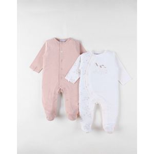 Noukie's - 2 pack - Pyjama - Roze - Meisjes - 3 maand 62