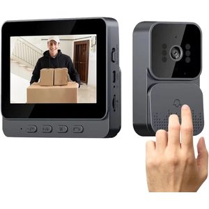 Draadloze Slimme Video Deurbel - Full HD Camera - 4.3 Inch Monitor - Waterdicht - Nachtzicht