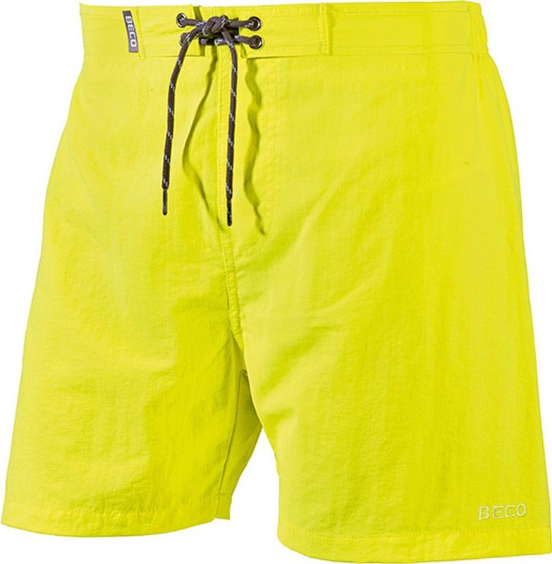 BECO zwemshorts unisex - binnenbroekje - elastische band - 1 zakje - neon geel - maat XL