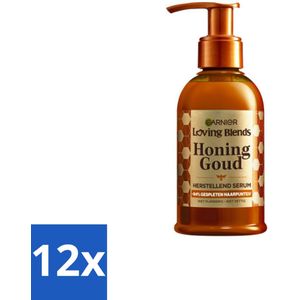 12 x Garnier - Loving Blends Honing Goud - Herstellend Haarserum - Beschadigd & Breekbaar Haar - 115 ml - Haar Serum - Herstellend Serum - Beschadigd Haar - Breekbaar Haar - Honing Serum